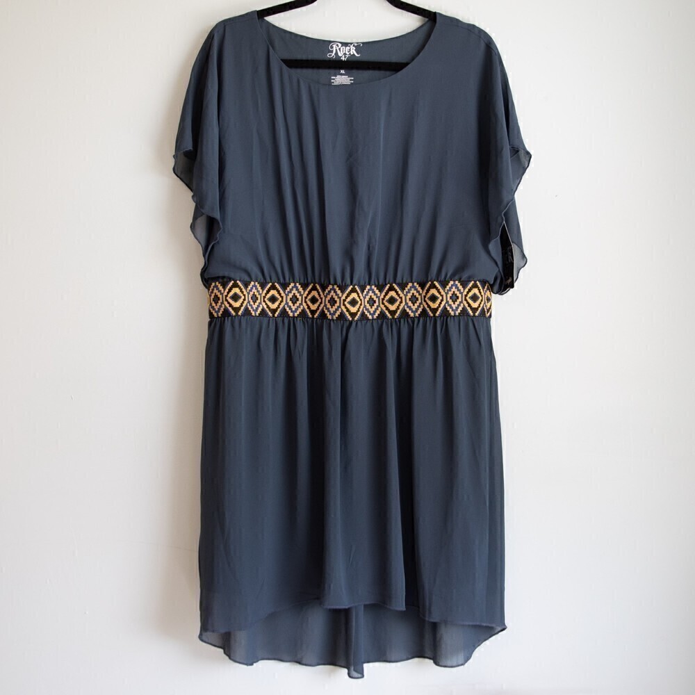 Rock 47 by Wrangler sheer grey dress-XL